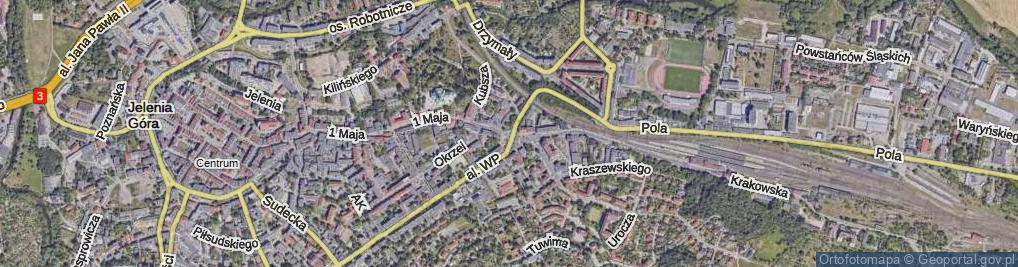 Zdjęcie satelitarne 1 Maja ul.